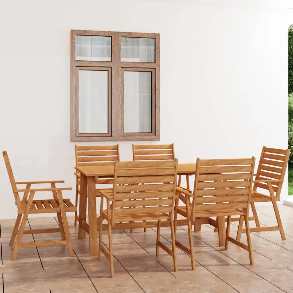 Ensemble à manger de jardin 7 pcs Bois d’acacia solide vidaXL 3057845