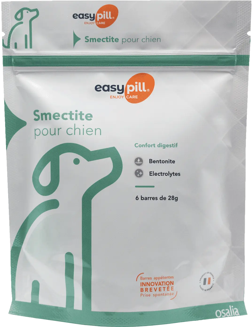 EASYPILL SMECTITE CHIEN Doypack de 168g • 6 barres de 28g – OSALIA
