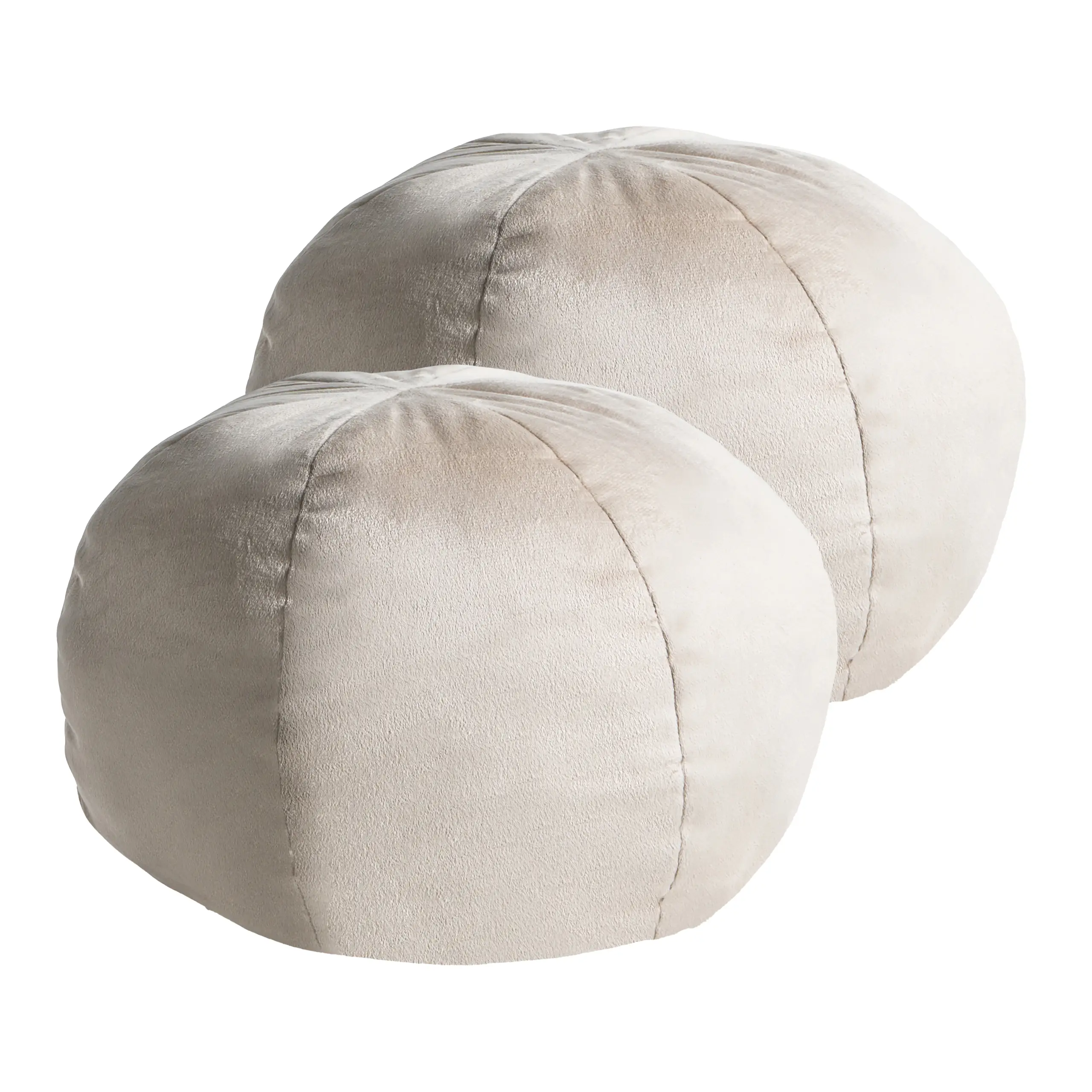 Coussin décoratif Velours Blanc cassé SALVIA – Beliani