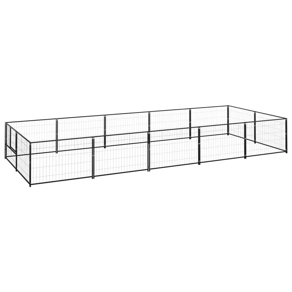 Enclos pour chien extérieur acier robuste pour jardin Noir 10 m² – ComfortXL Outdoor Living