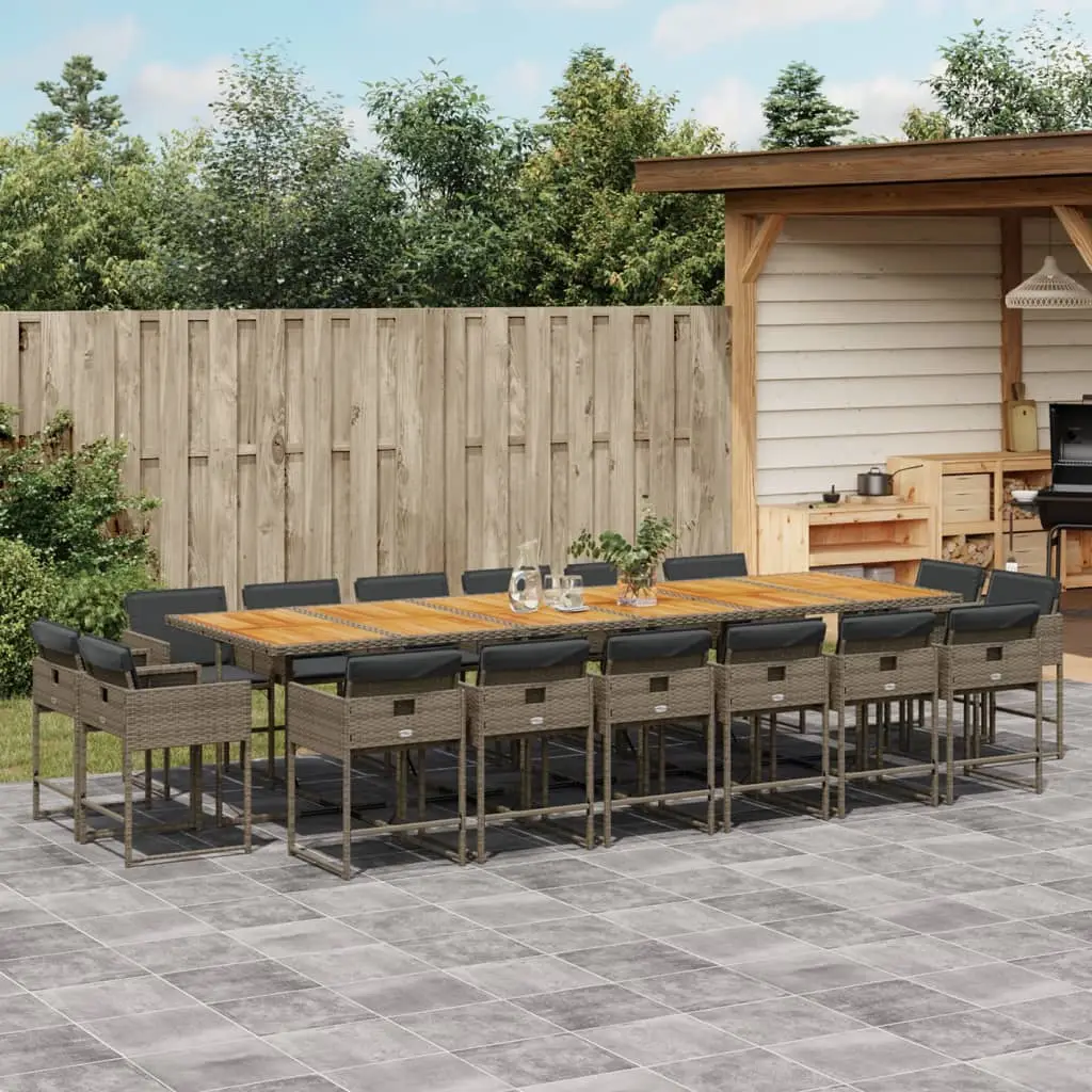 Ensemble à manger de jardin 17 pcs et coussins résine tressée vidaXL 3211430