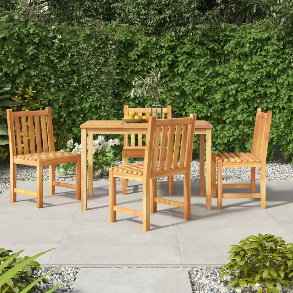 Ensemble à manger de jardin 5pcs Bois de teck massif vidaXL 3157148