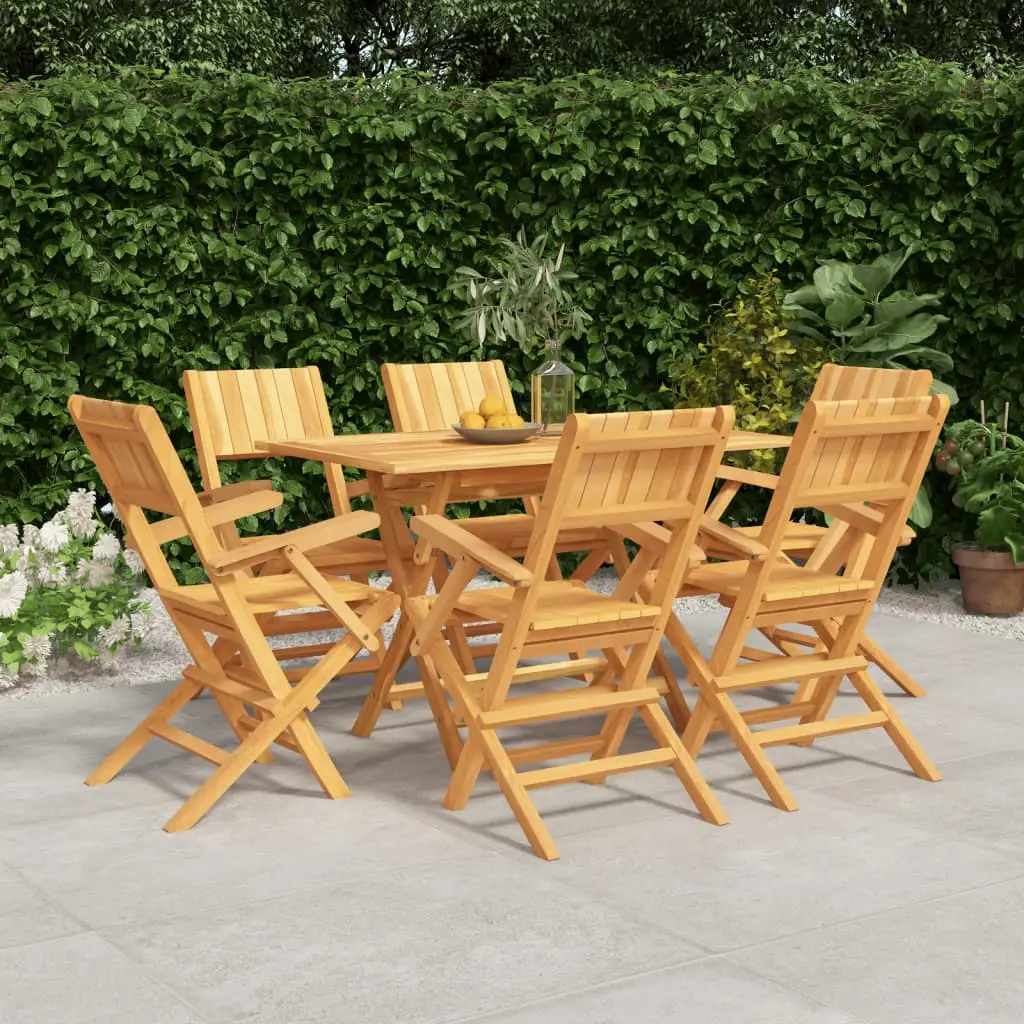 Ensemble à manger de jardin 7 pcs Bois de teck solide vidaXL 3155010