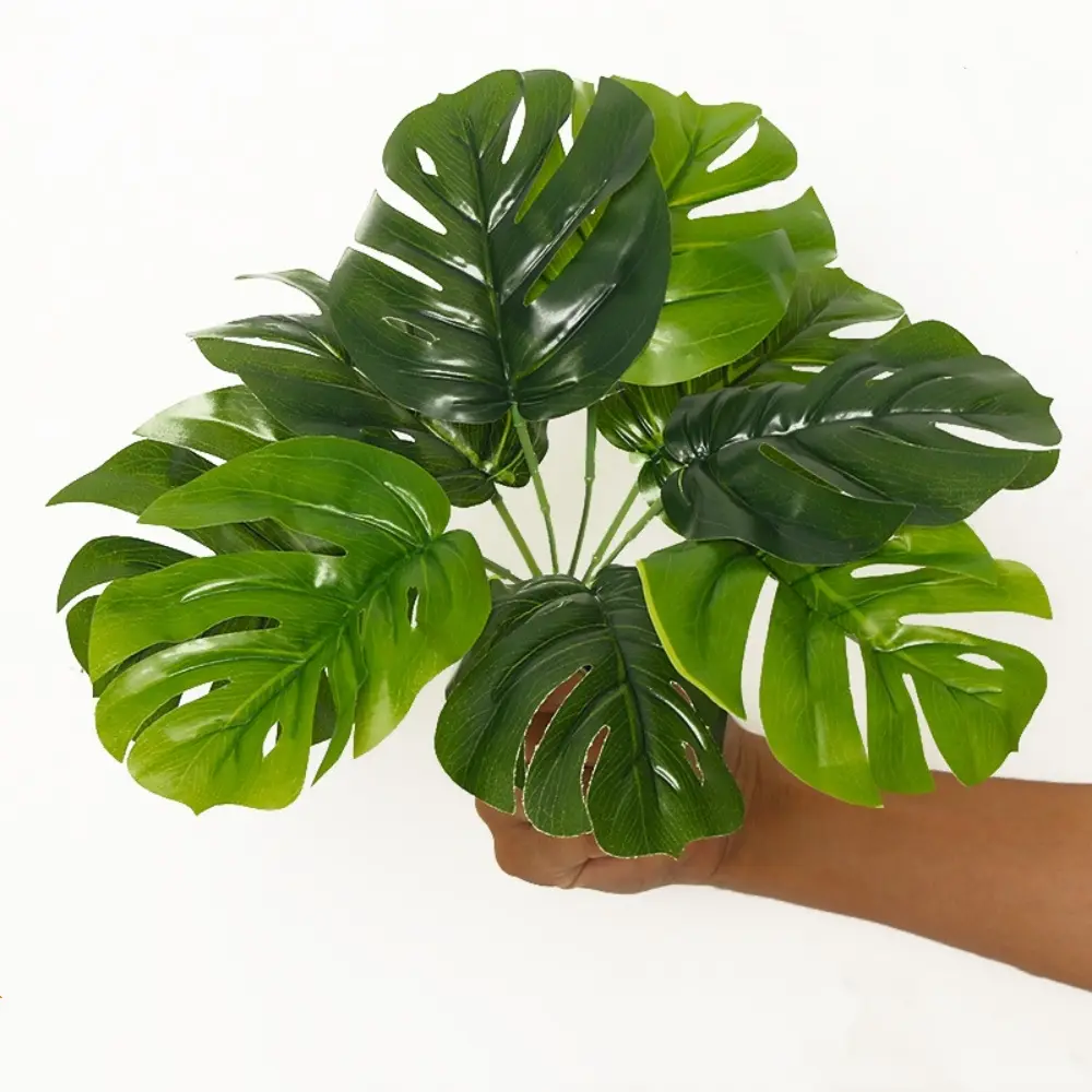 Décoration Murale Feuille de Tortue Artificielle 9 Têtes – Style Tropical et Réaliste – Lytech