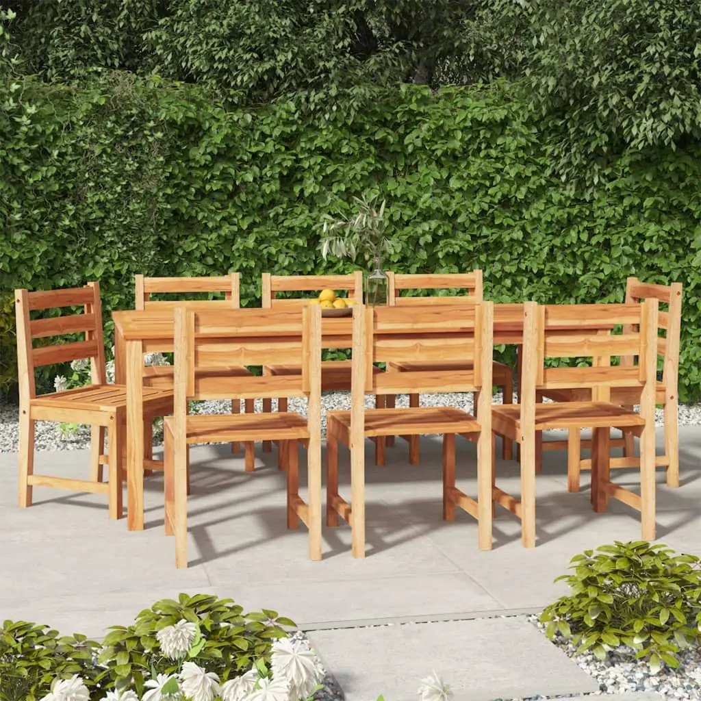 Ensemble à manger de jardin 9 pcs Bois de teck solide vidaXL 3157192