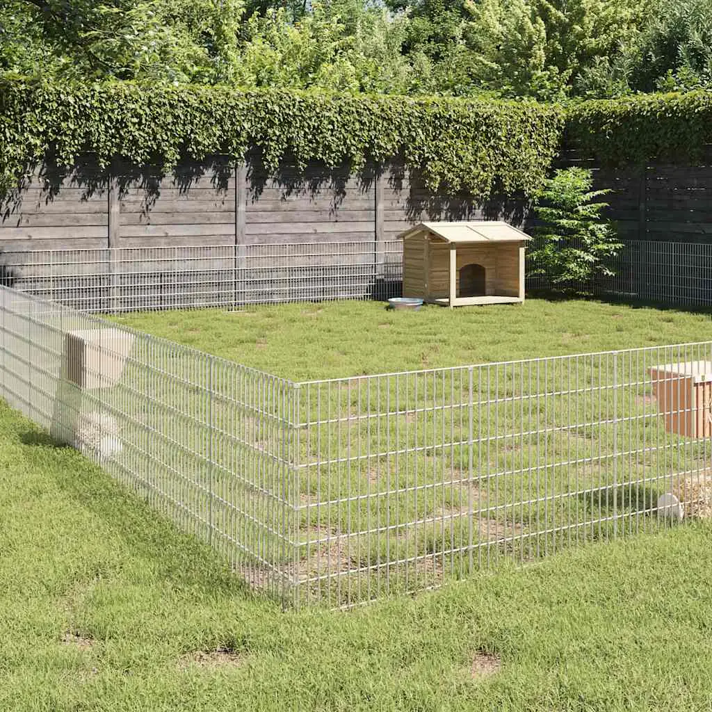 Enclos pour animaux en liberté 48panneaux 54x60cm fer galvanisé vidaXL 3321346