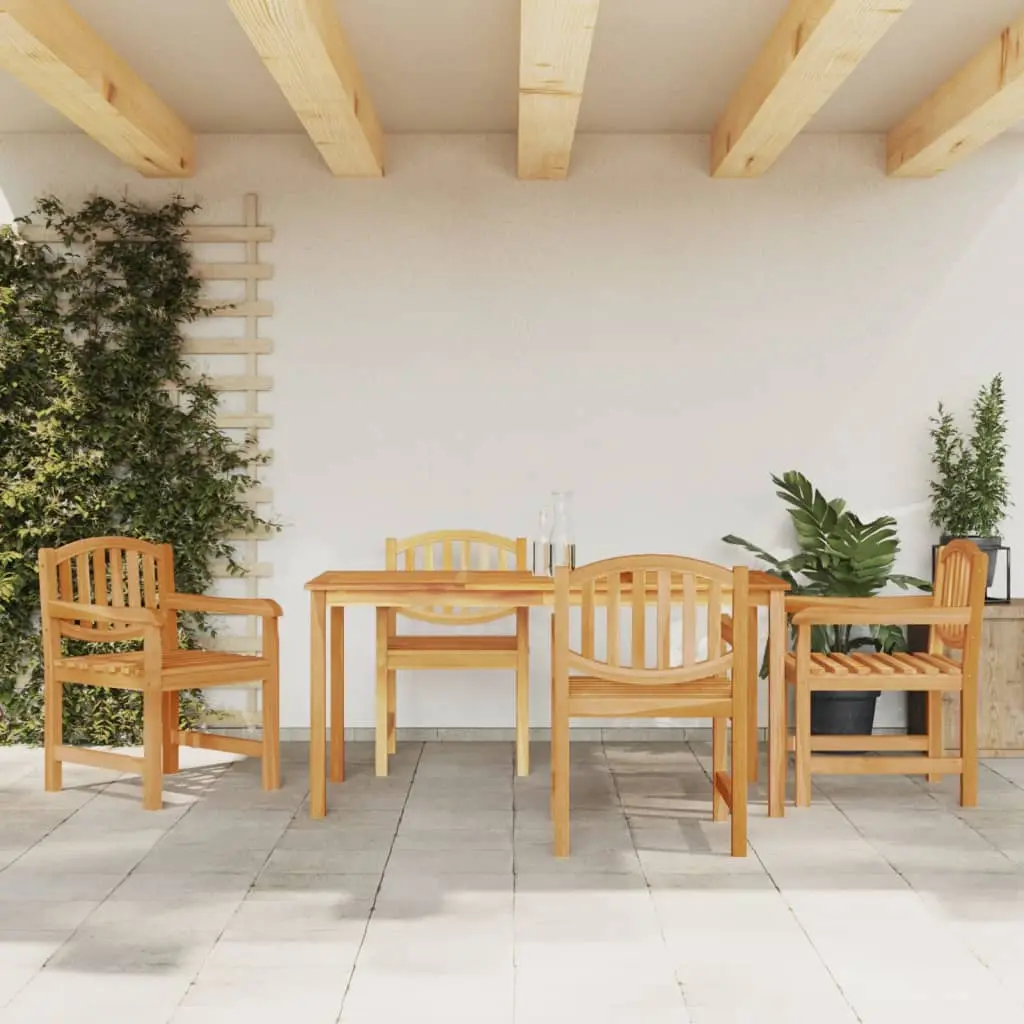 Ensemble à manger de jardin 5pcs Bois de teck massif vidaXL 3157931