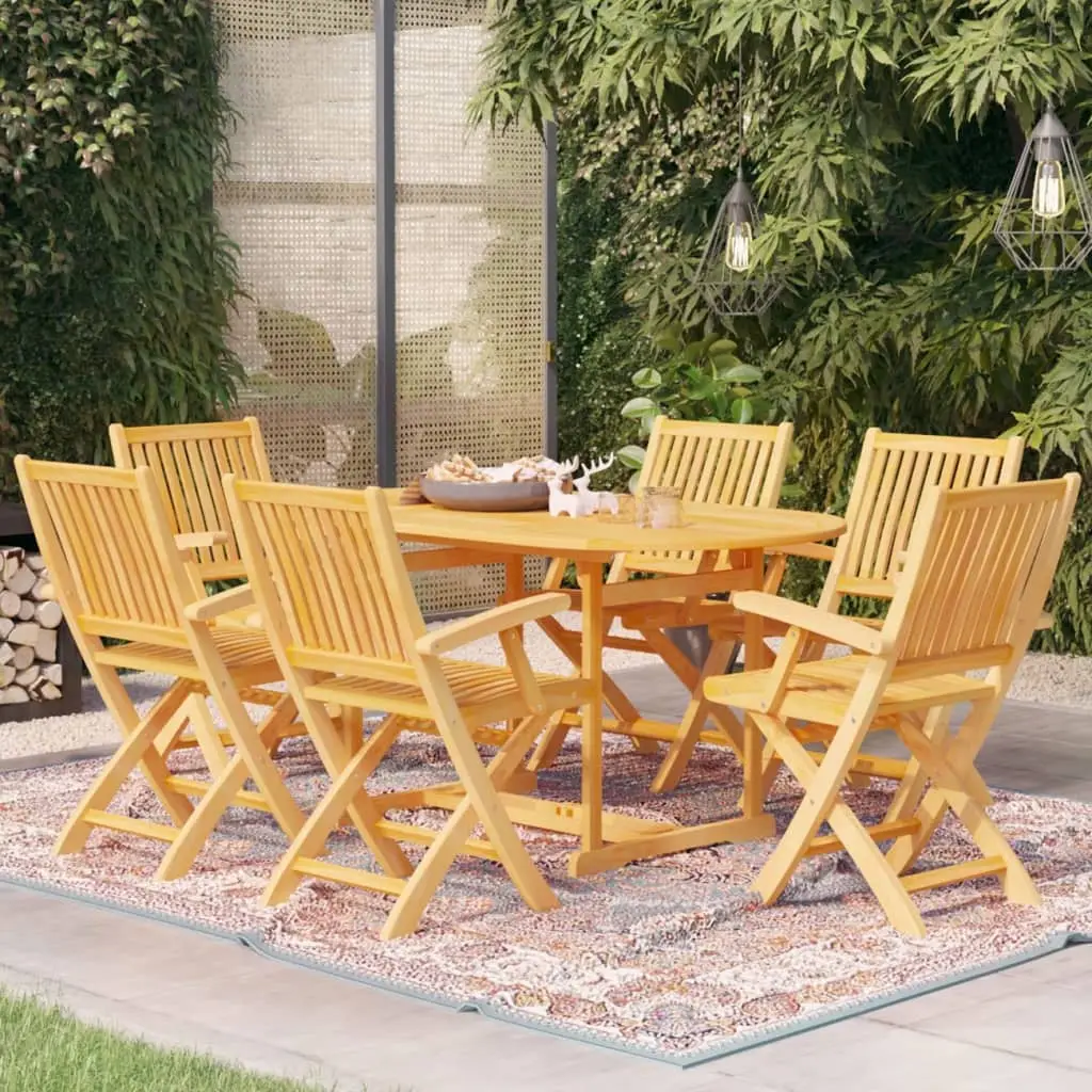 Ensemble à manger de jardin 7 pcs Bois de teck massif vidaXL 3059561