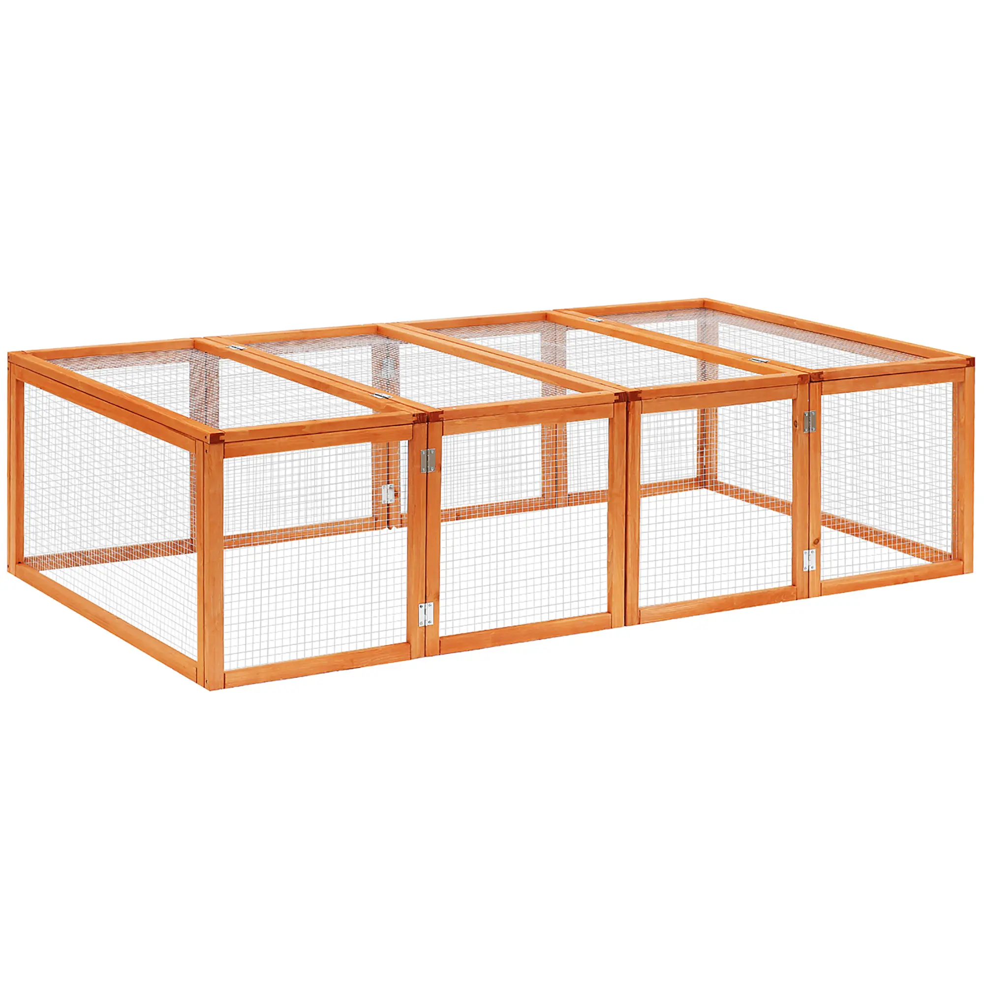 Enclos pour petits animaux en bois de sapin, naturel, 181 x 100 x 48 cm – PANGIVO