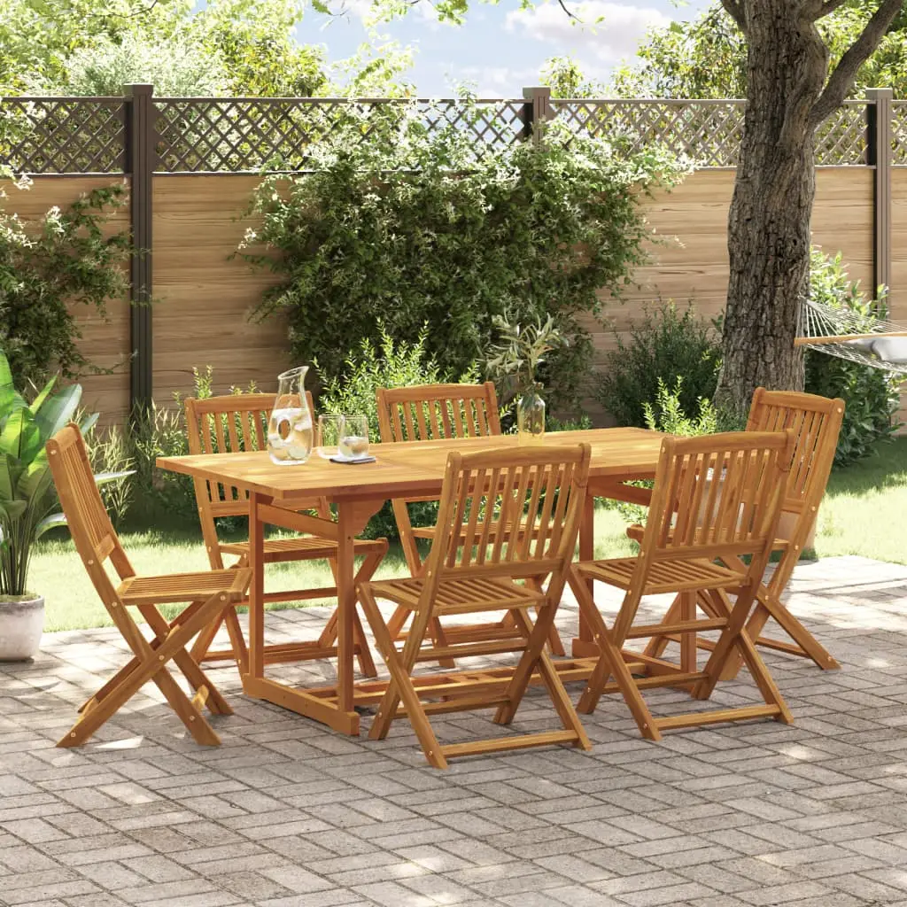 Ensemble à manger de jardin 7 pcs bois massif d’acacia vidaXL 3321530
