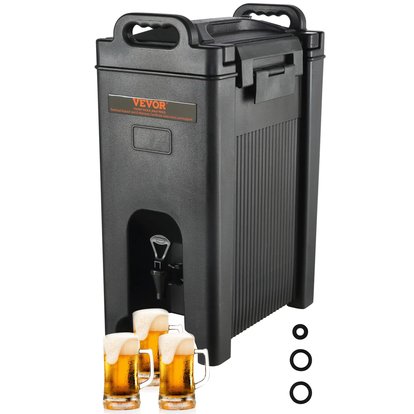 VEVOR Distributeur boissons isotherme 19 L, eau chaude/froide non électrique. LDPE, camping.