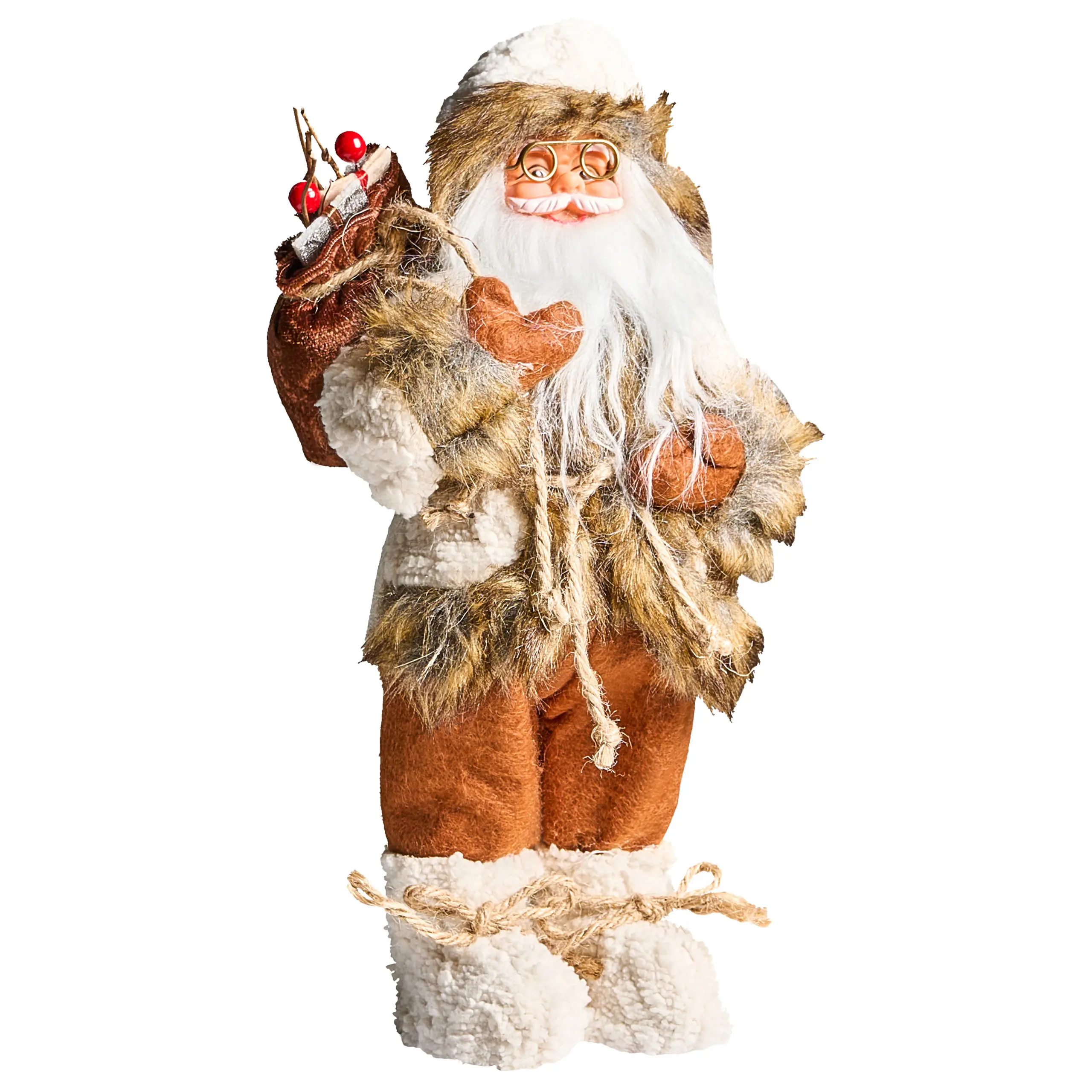 Accessoire Décoratif Tissu Marron/blanc SVARTEVATNET – Beliani