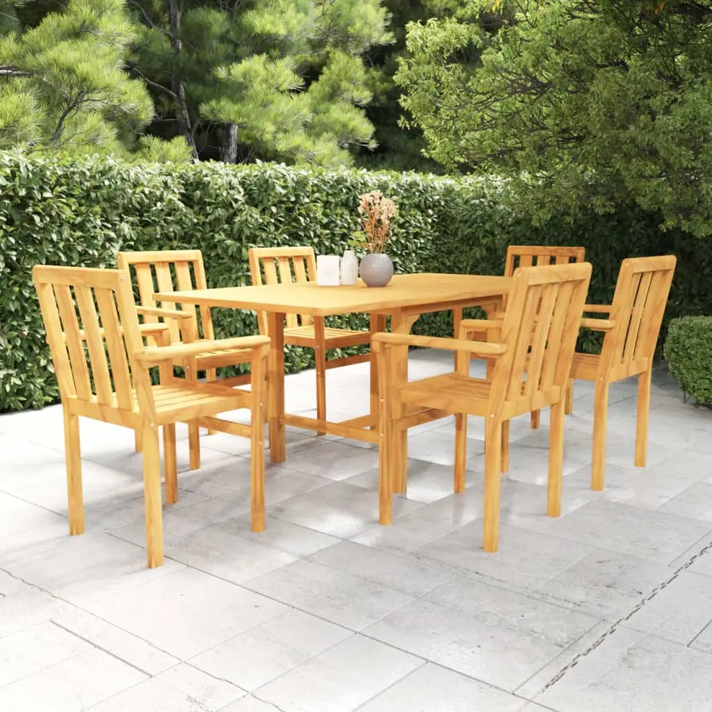Ensemble à manger de jardin 7 pcs Bois de teck massif vidaXL 3059600