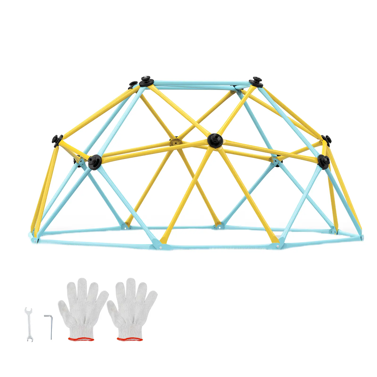 VEVOR Dôme d’escalade géométrique enfants 3-9 ans, 183cm, charge 272kg, pour aire de jeu intérieur/extérieur, arrière-cour.
