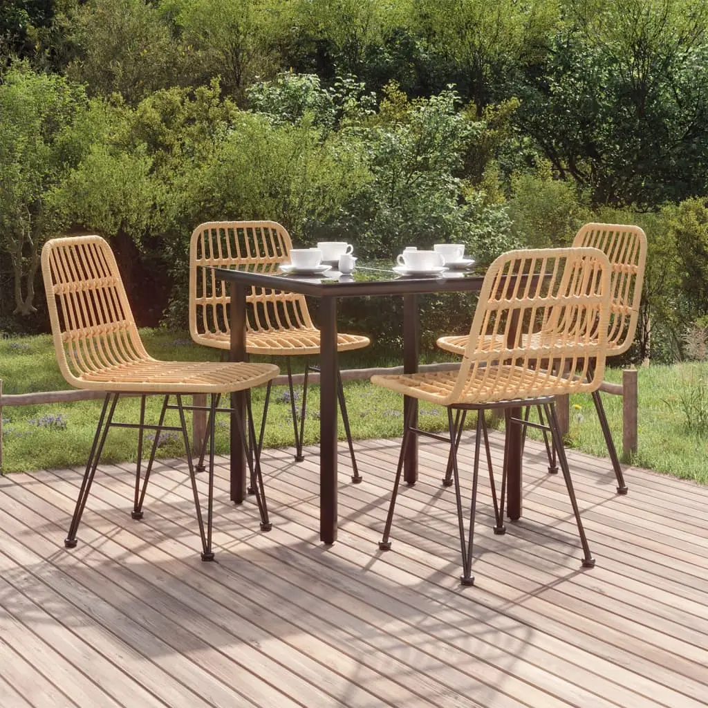 Ensemble à manger de jardin 5pcs Résine tressée vidaXL 3157888