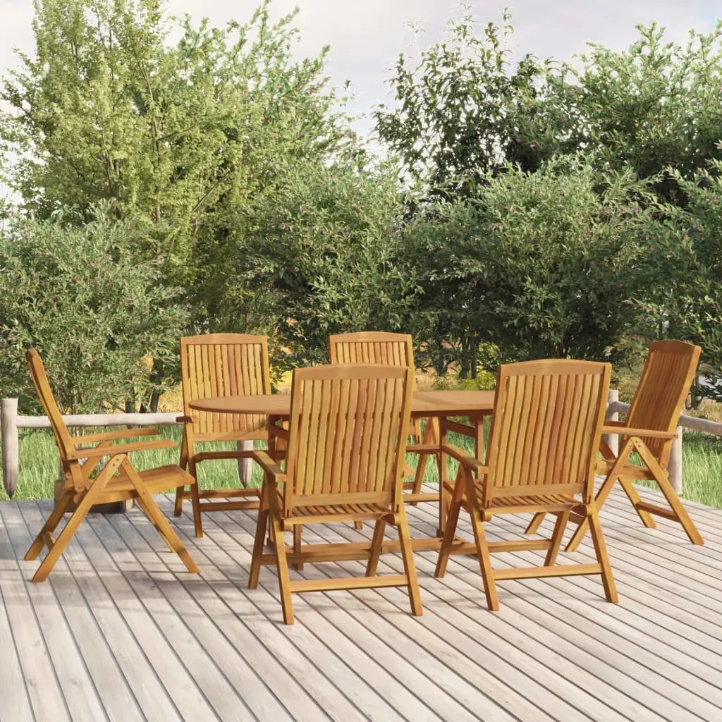 Ensemble à manger de jardin 7 pcs Bois de teck solide vidaXL 3154919